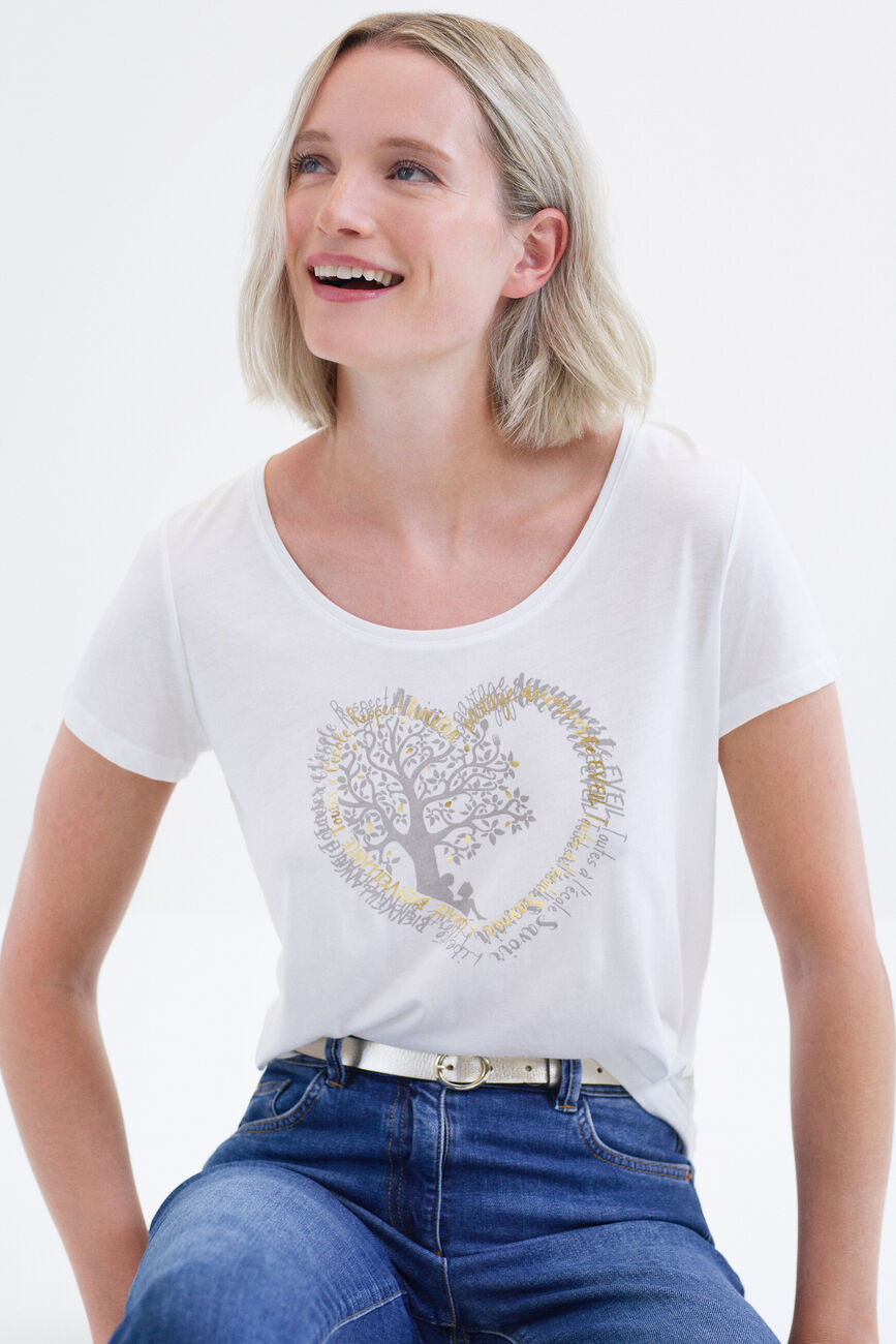 t-shirt janice toutes à l'école blanc femme