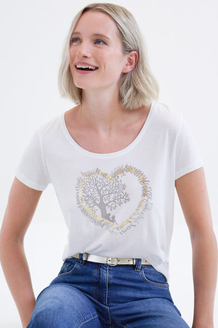 T-shirt Janice Toutes à l'école bianco donna