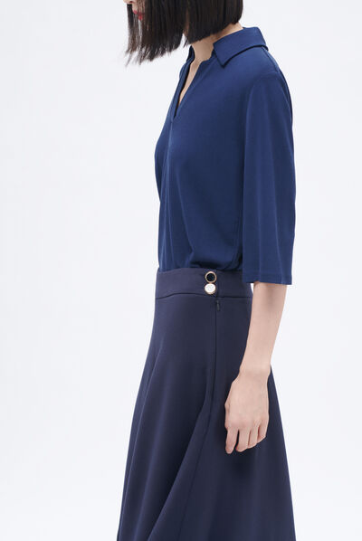 Jupe james bleu marine femme