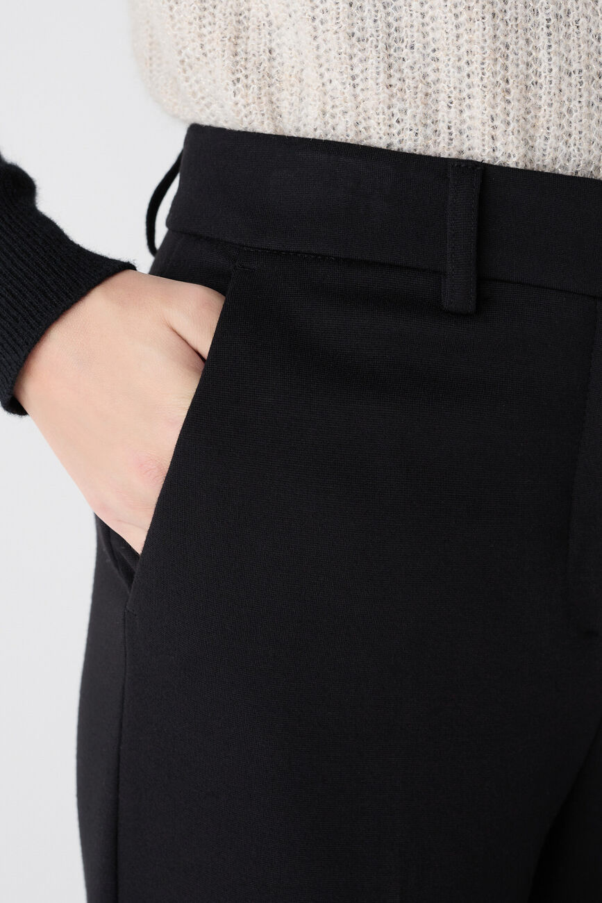 Pantalon plea noir femme