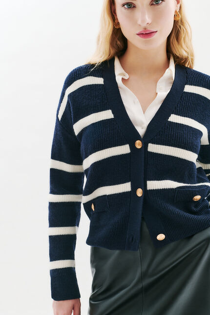 Gilet Mahe bleu marine femme