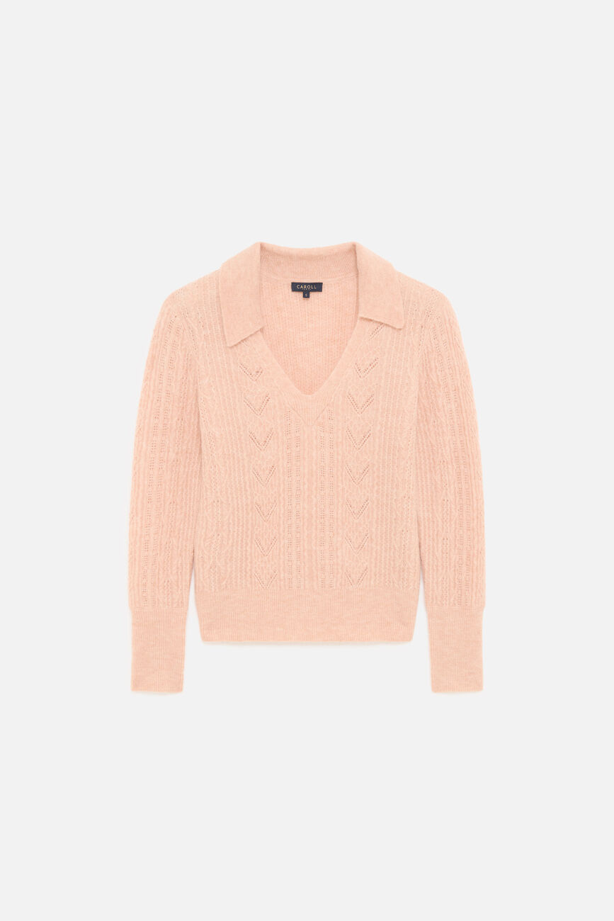 Pull Mflorentin rose saumon femme
