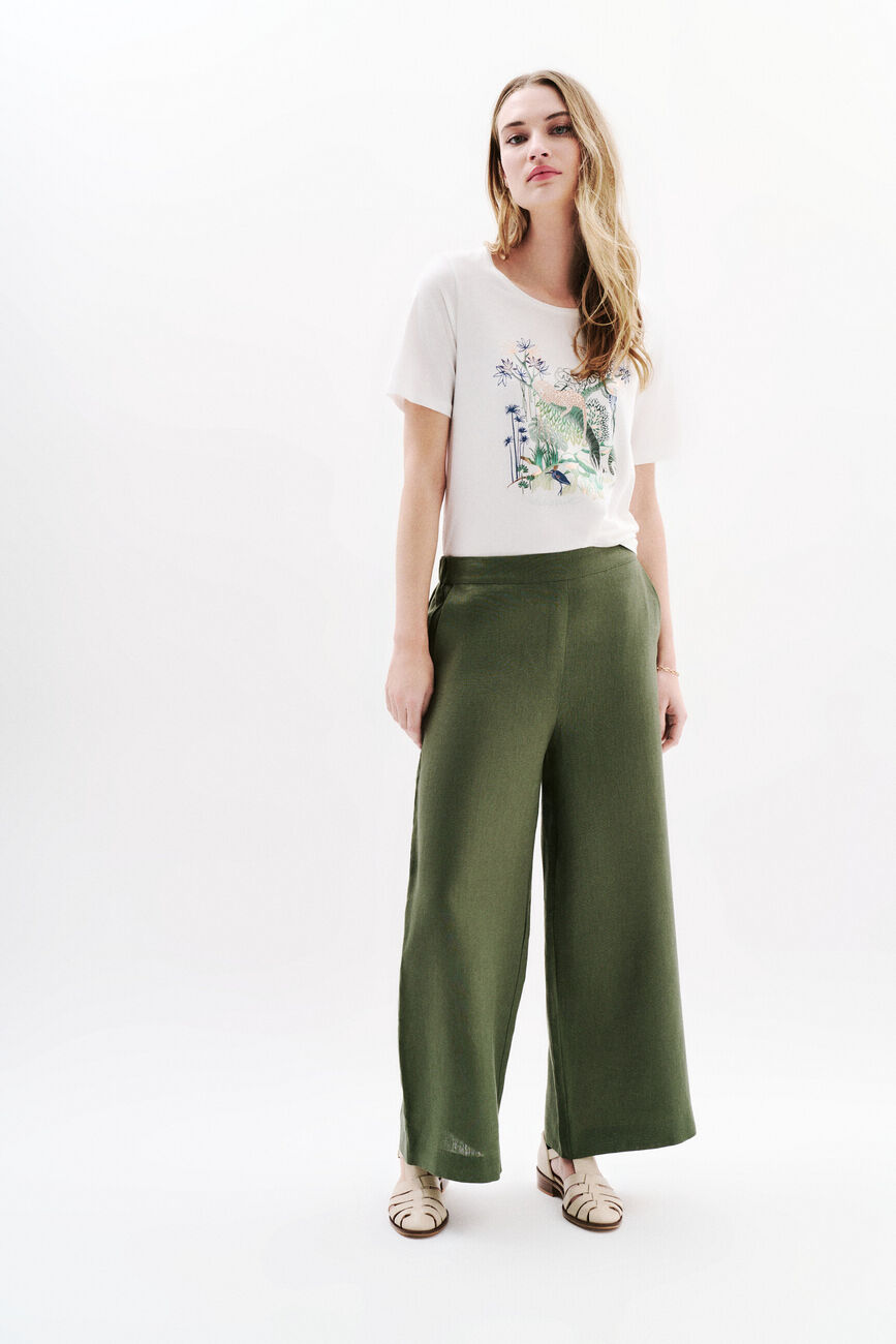 Tcanopee t-shirt khakigroen vrouw
