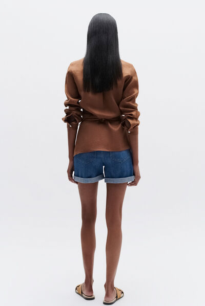 short salviano denim stone femme