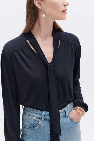 T-shirt taj bleu marine femme