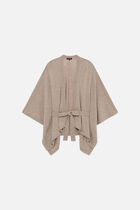 Albano poncho light brown woman