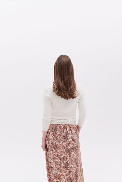 Pull mario ivoire femme