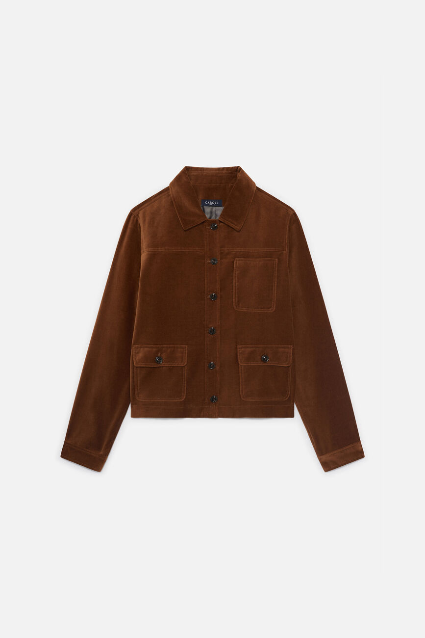 Veste Vminatavelours taupe femme