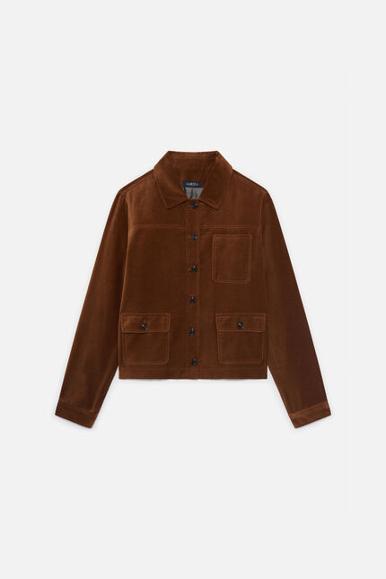 Veste Vminatavelours taupe femme