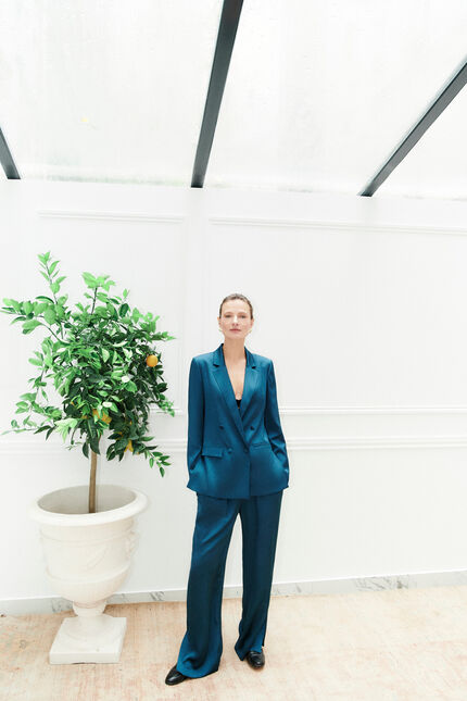 Veste violon bleu petrole femme