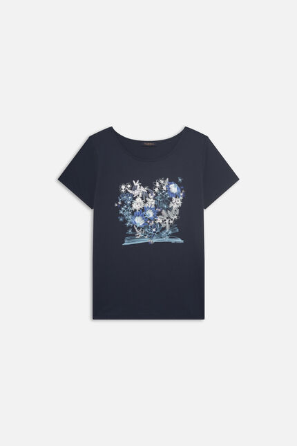 T-shirt Toutes à l'école Taxime Book marineblau damen