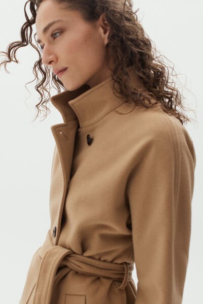 manteau calvi camel femme