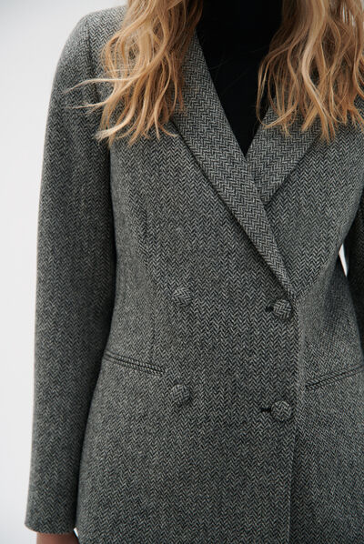 Blazer Yelena spina di pesce grigio scuro donna