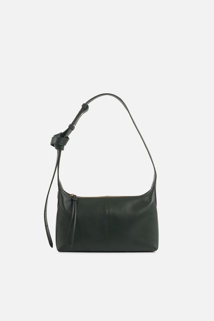 Sac Soa en cuir naturel vert kaki femme