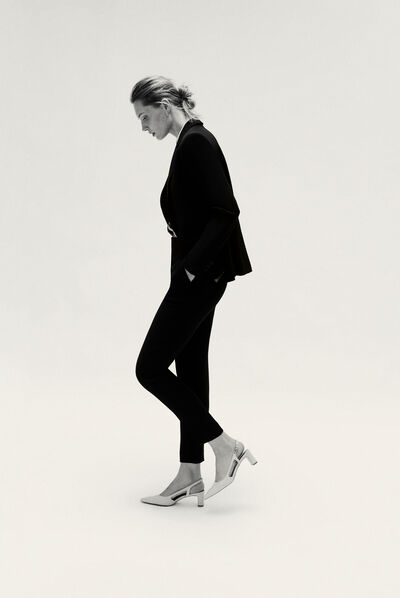 pantalon gautier bleu marine femme