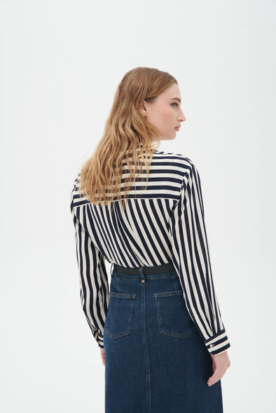 Camisa Caby azul marino mujer