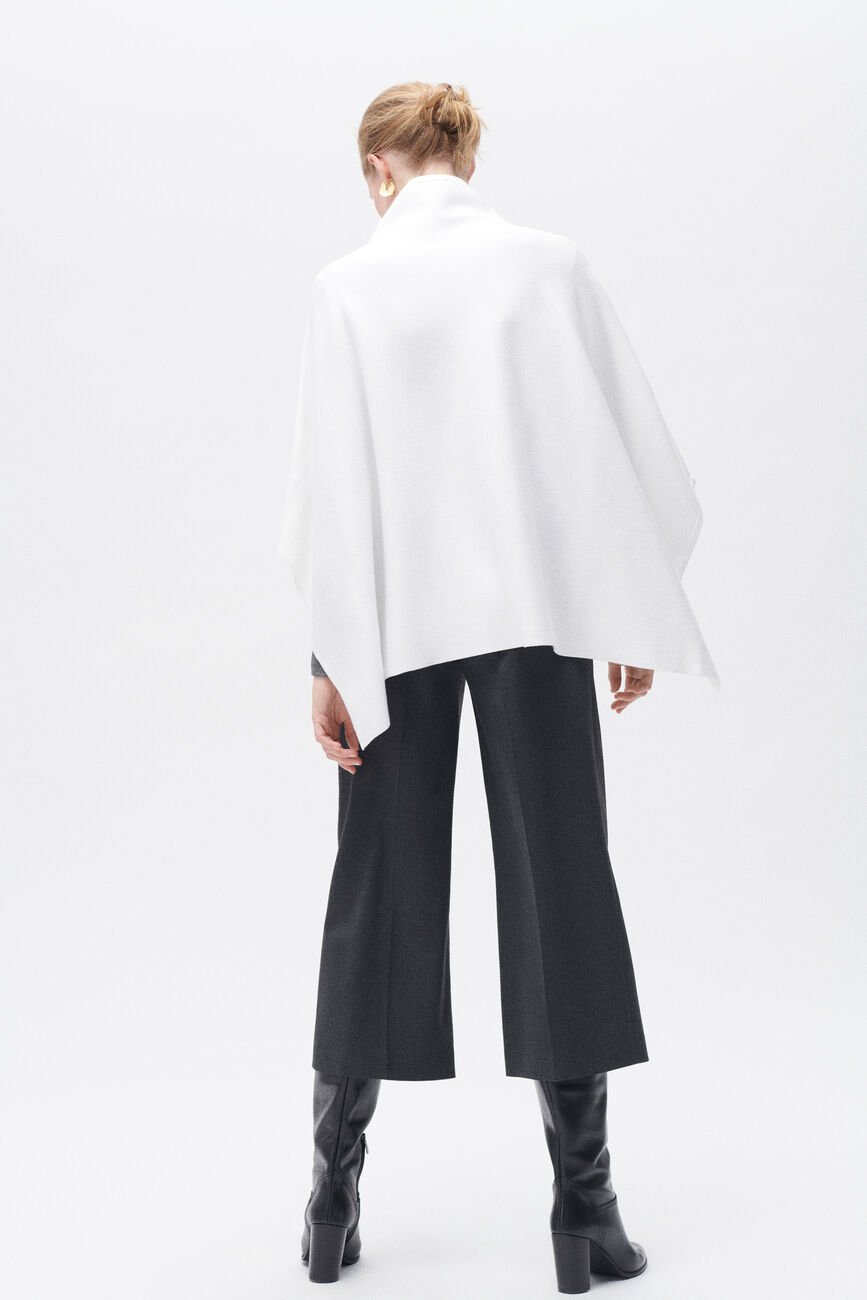Poncho helvira ivoire femme