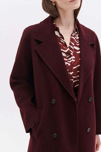 Manteau grenard prune femme