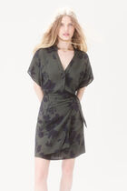 Rash dress khaki green woman