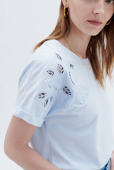 T-shirt tosca bleu ciel femme