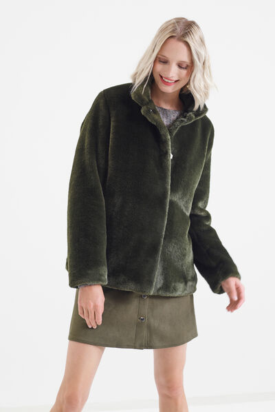 manteau esteban vert kaki femme