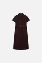 Rlaurine dress dark brown woman