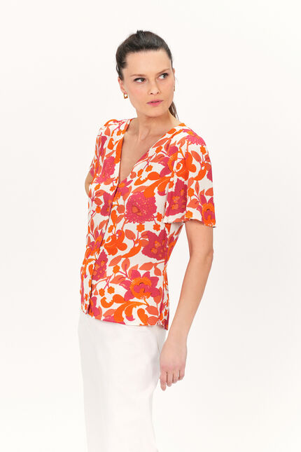 Blouse cosa orange femme