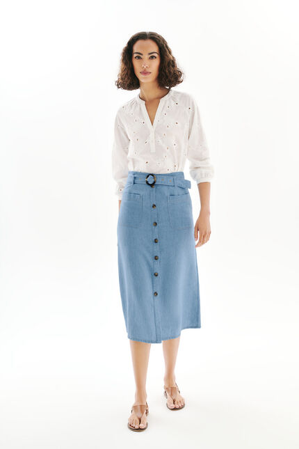 Jupe Jemy denim stone femme