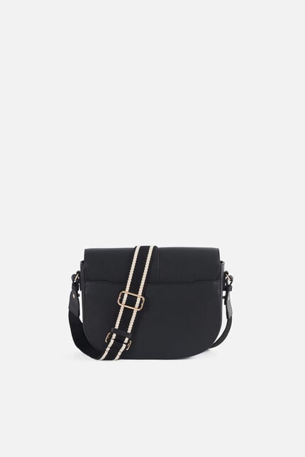 Bolso sierra en cuir naturel negro mujer