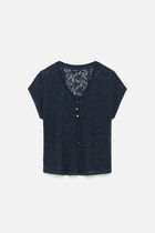 tnoe T-shirt navy blue woman