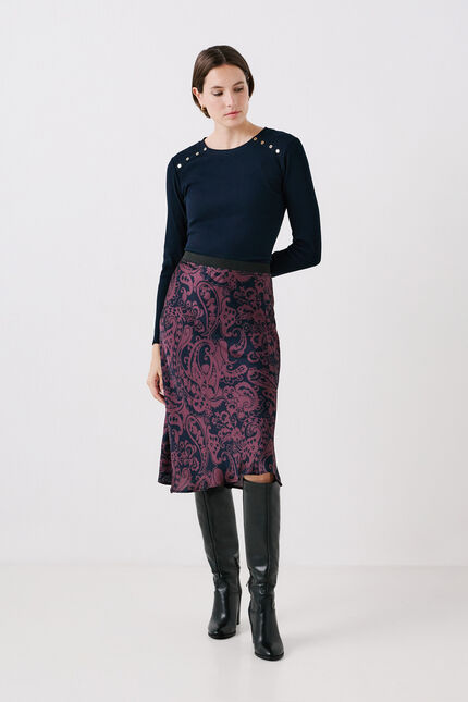Jupe jalentin bleu marine femme