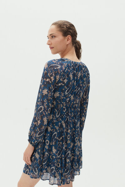 robe emile bleu petrole femme