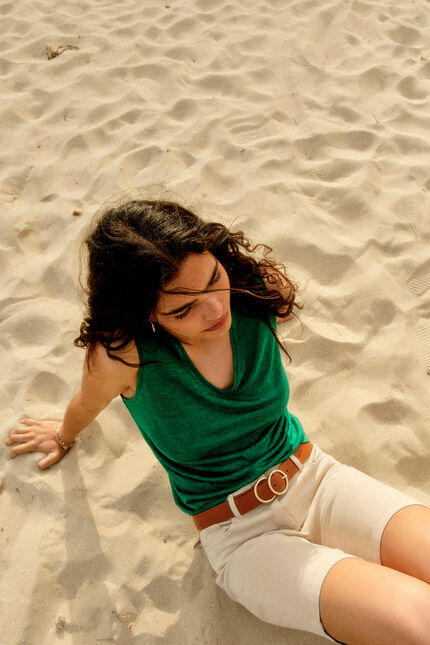 Short Sedon zand vrouw