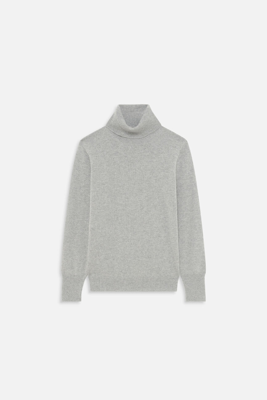 Trui dylan b 100% kasjmier lichtgrijs vrouw