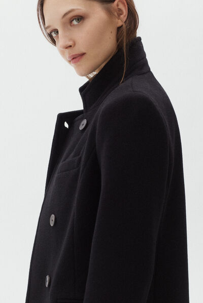manteau jacques noir femme