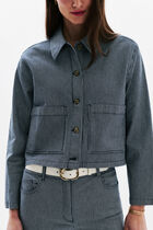 Vignette jacket navy blue woman