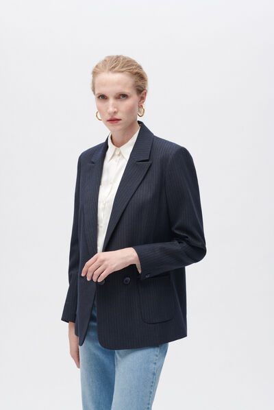 Giacca virginie blu navy donna