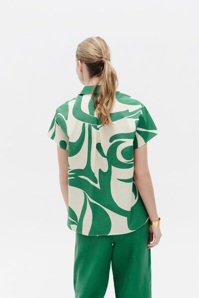 Camiseiro Canemone verde menta mulher