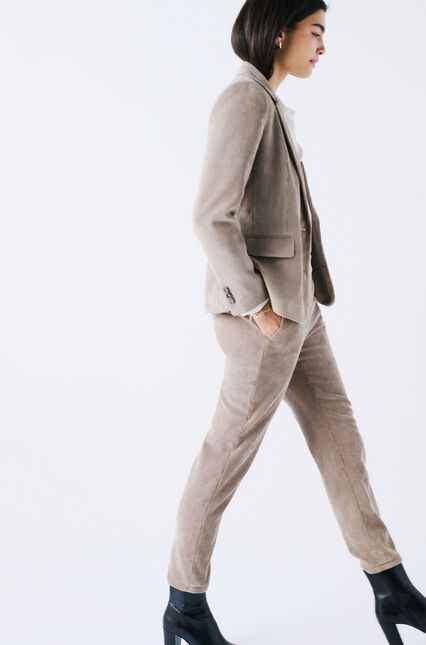 Pantalon Pnoora taupe femme
