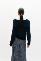 Sweater Mnathan navy blue woman