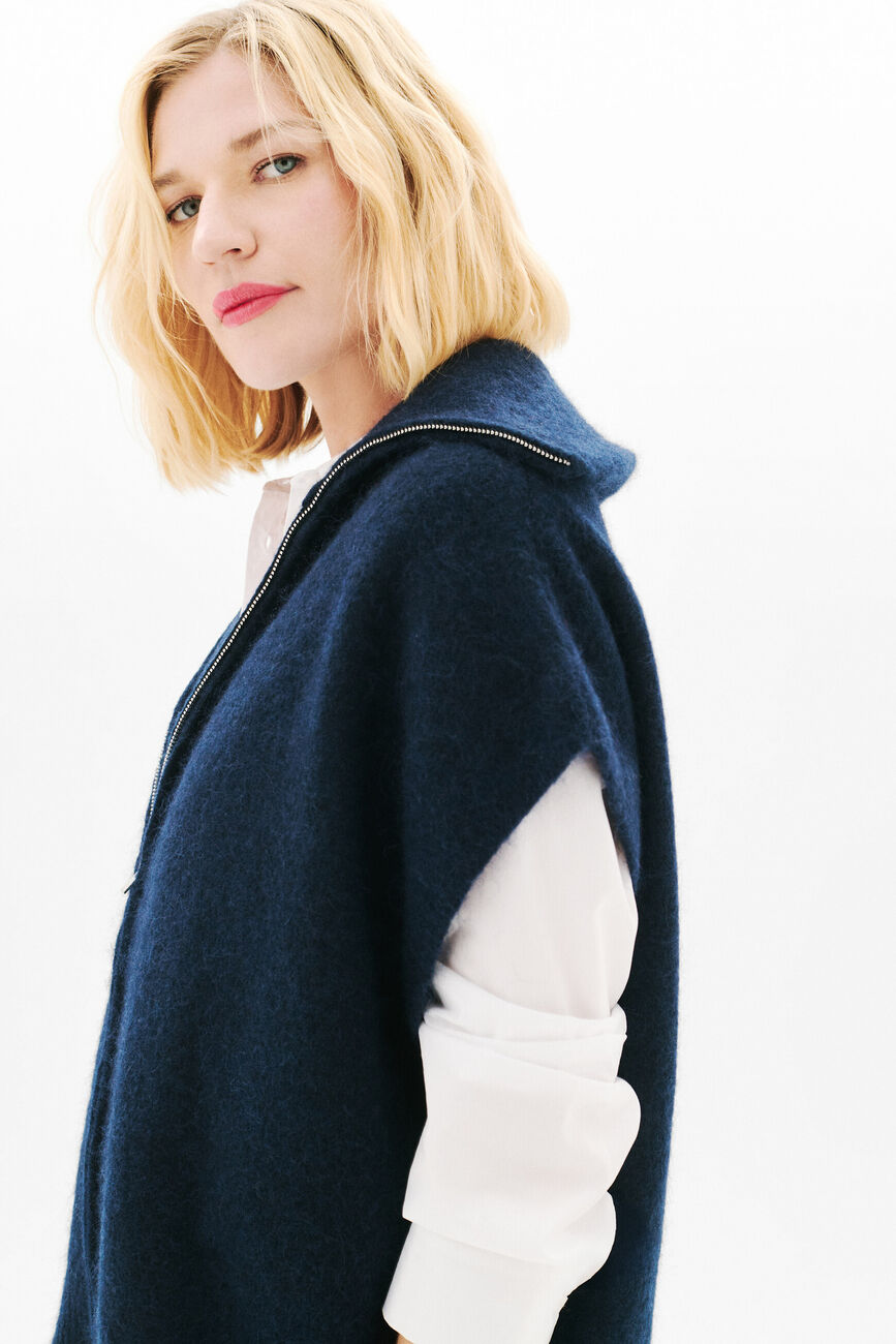 Pull mitch bleu marine femme