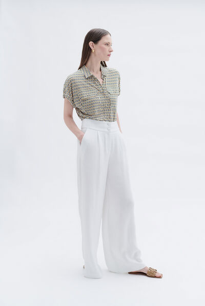 Pantalon theophane ivoire femme