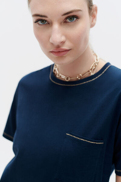 T-shirt tvega bleu marine femme