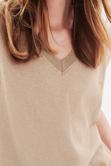 Tjina T-shirt taupe vrouw