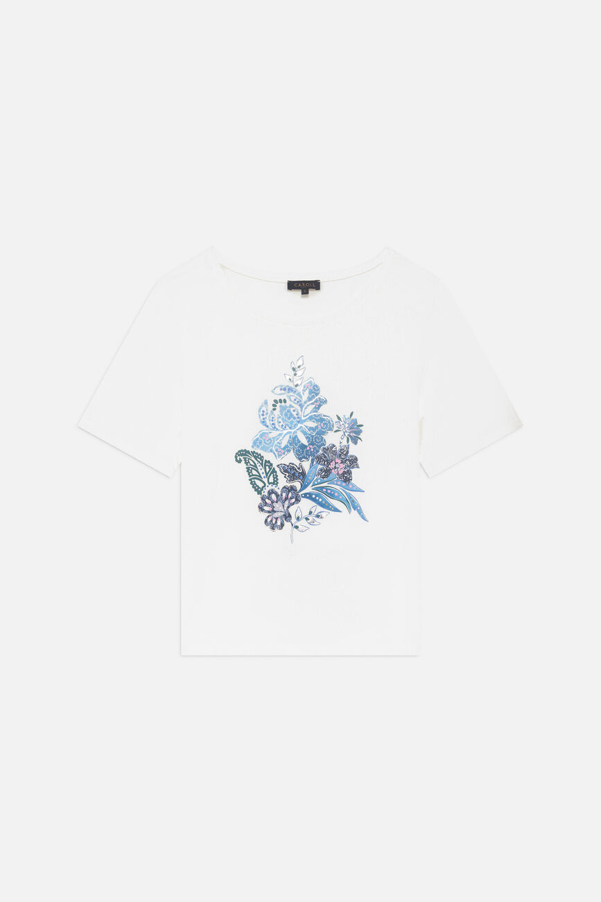 T-shirt Tjose bleu electrique femme