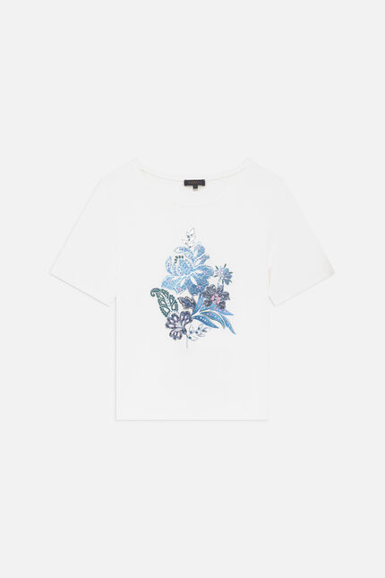 T-shirt Tjose bleu electrique femme