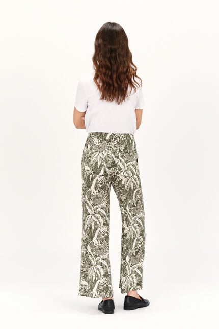Pantalon panda vert kaki femme