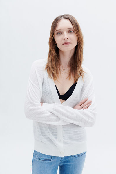 Gilet mizia blanc femme