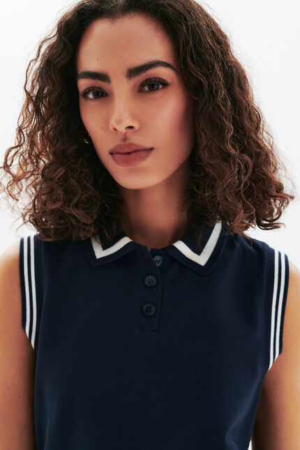 T-Shirt Tennis marineblau damen