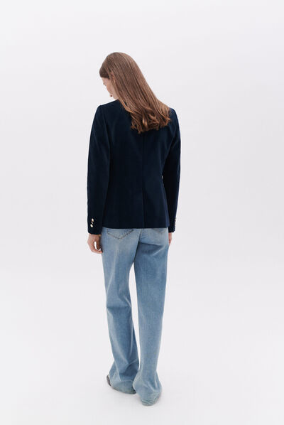 Blazer vambre blu navy donna
